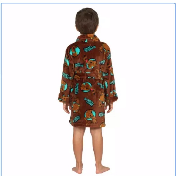 Scooby Doo Boys Brown Fleece Robe - Picture 4 of 4